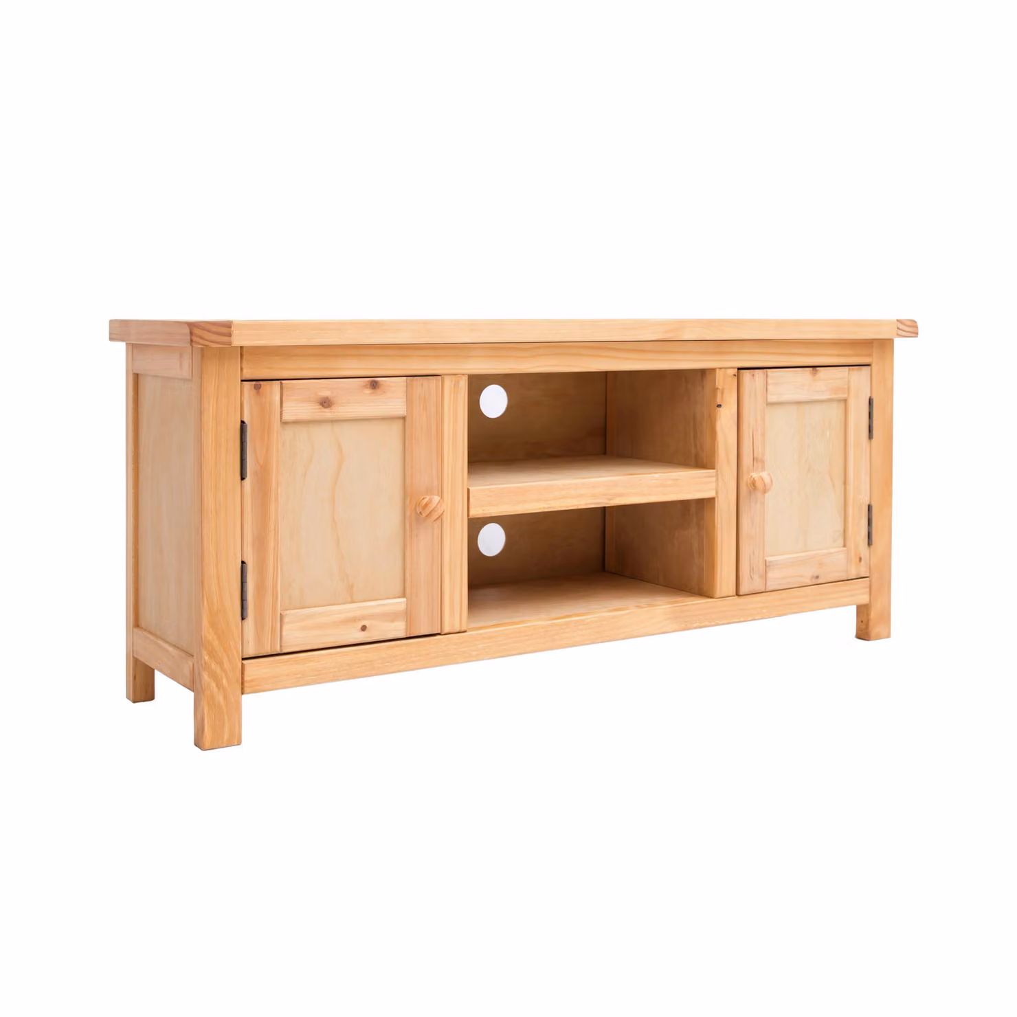 Cabinet Bits Lugo Waxed 2 Door Pine TV Cabinet in Light Brown – 2