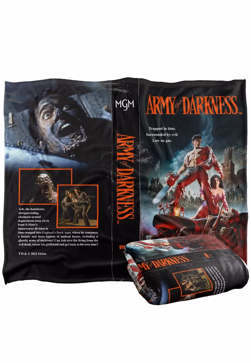 LOGOVISION Army of Darkness VHS Super Soft Microfibre Throw Blanket, W/D/H: 152 x 127 cm, Multicolour – 6