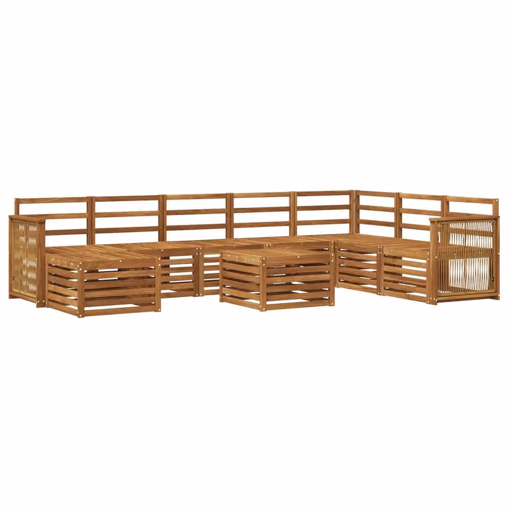Berkfield Home 7 Piece Outdoor Sofa Set in Brown Solid Acacia Wood – 2