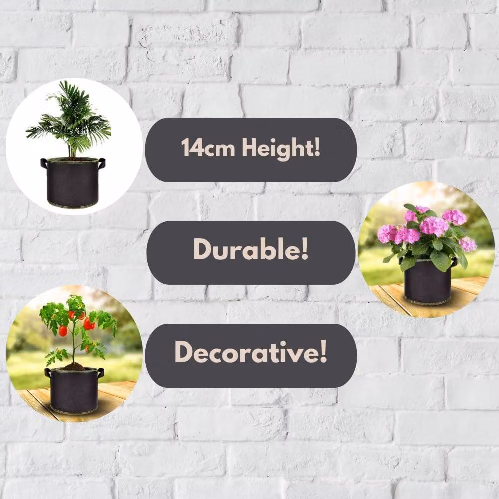 Marco Paul 2L Black Fabric Grow Bag Planter – 6