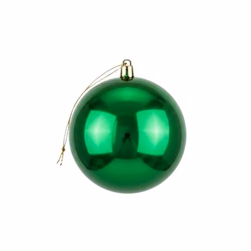 Shatchi Green Round Plastic Christmas Bauble Hanging Ornament, Diameter: 20 cm – 1