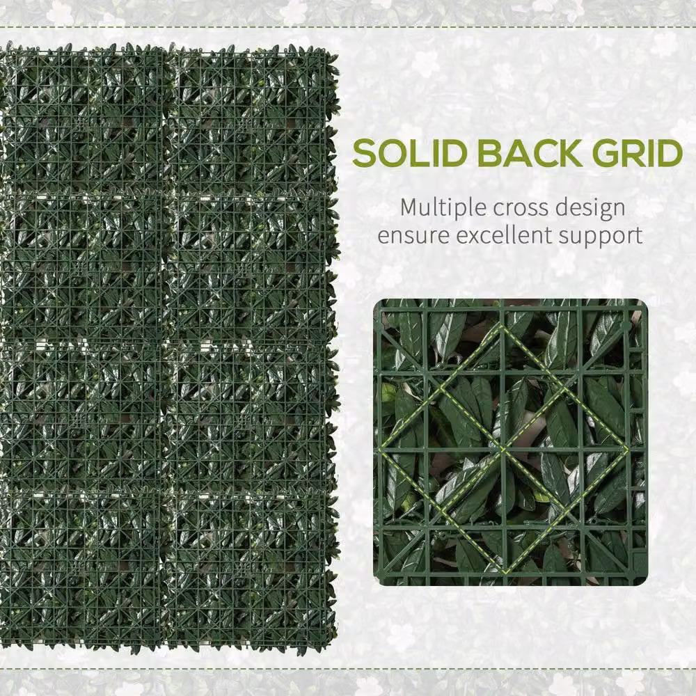 OUTSUNNY 12-Piece Artificial Boxwood Wall Panel Green Privacy Fence Screen, W/D/H: 50 x 50 x 50 cm – 5