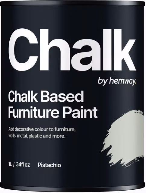 Hemway Chalk Based Furniture Paint in Pistachio Green, Flat Matt, 1L
