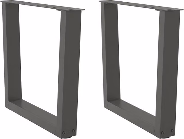 Berkfield Home V-Shape Dining Table Legs, 2 Pieces, Anthracite and Black Steel, H: 50 cm, W: 42 cm – 1