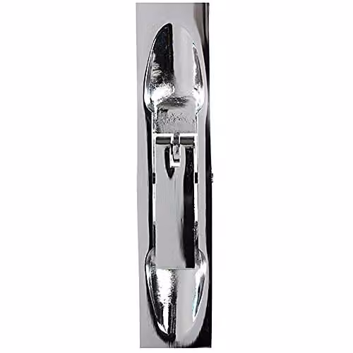 Loops Lever Action Concealed Flush Door Bolt with Flat Keep Plate in Silver