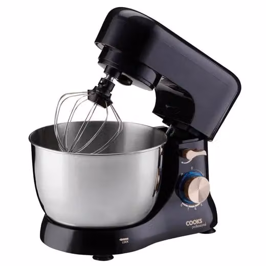 Cooks Professional Stand Mixer 1000W with 8 Speeds, Pulse Function and 4.5L Stainless Steel Mixing Bowl in Black and Gold – 3