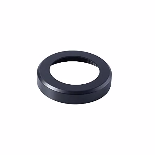 Loops Pair Screw On Round Rose Cover Plates, Matt Black, Diameter: 50 mm, Depth: 10 mm – 2