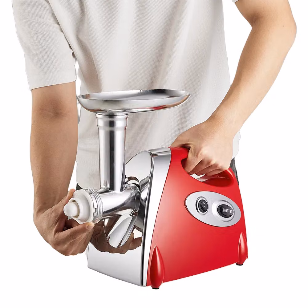 Living and Home 2800W Electric Meat Grinder, Mincer, Mixer and Sausage Stuffer in Red – 6