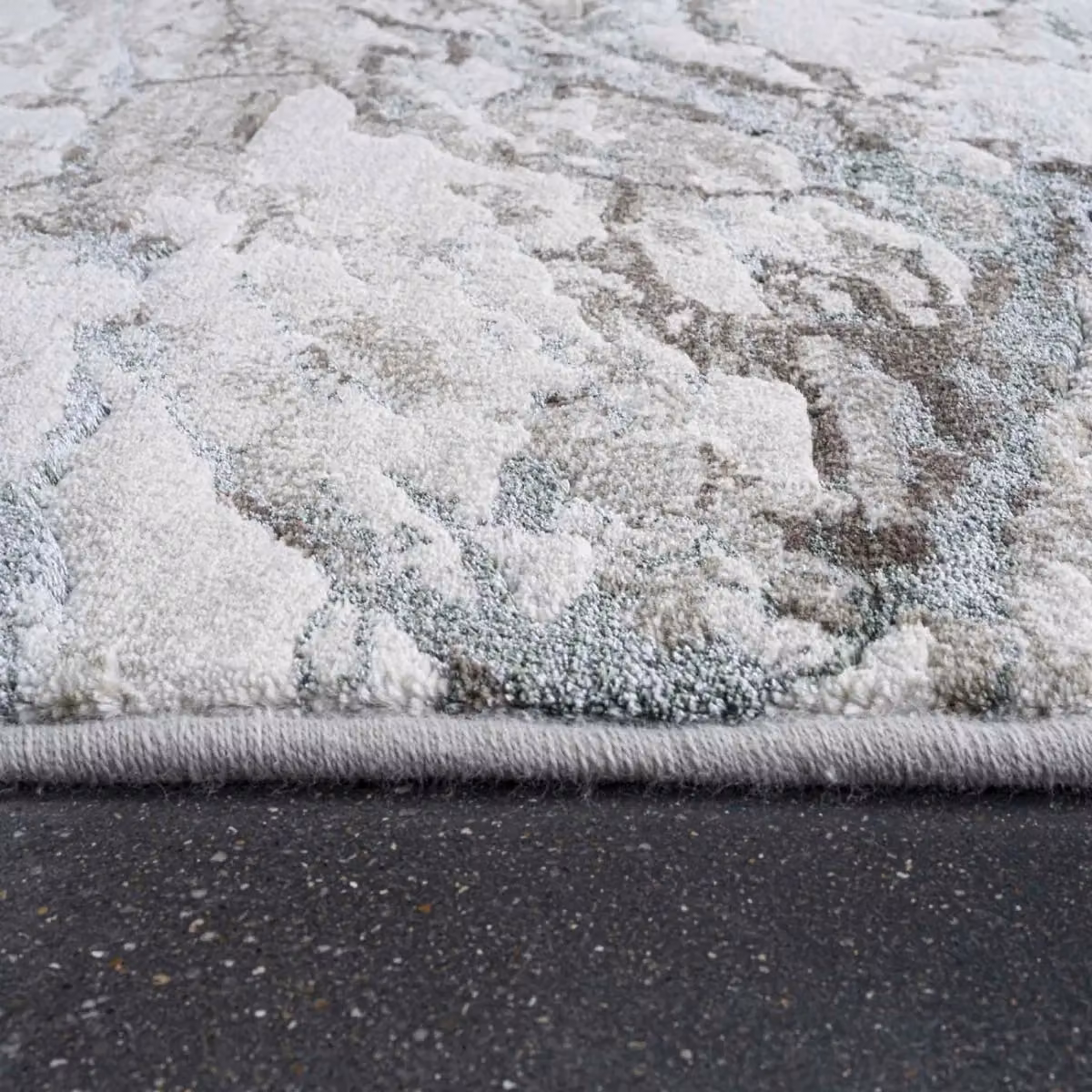 The Rug Shop UK Modern Abstract Silver Machine Woven Area Rug, W: 160 cm, L: 230 cm – 3