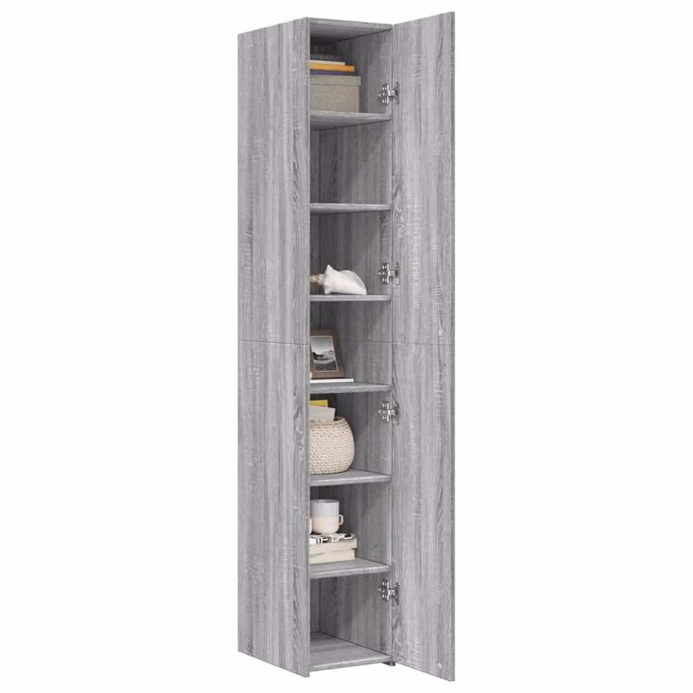 Berkfield Home Grey Sonoma Modern Wall Mounted Highboard, W/D/H: 30 x 42.5 x 185 cm – 2