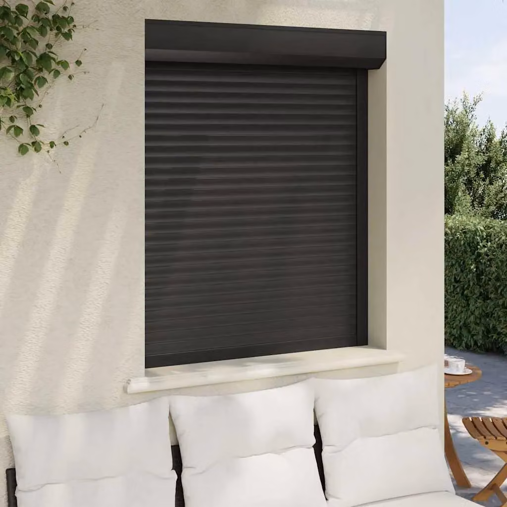 Berkfield Home Manual Aluminium Roller Shutter, Anthracite, W: 100 cm, H: 120 cm – 3