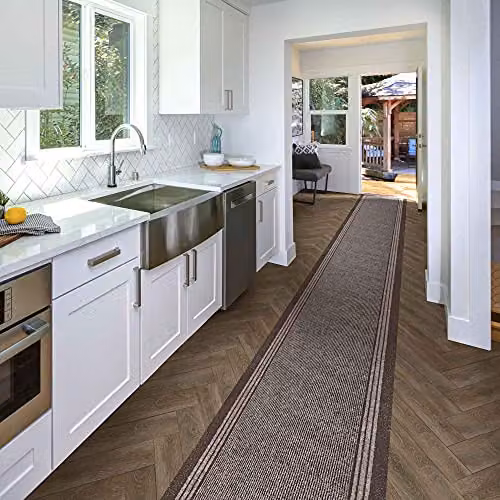 runrug Inca Hallway and Kitchen Runner Rug, Brown, W: 80 cm, L: 180 cm – 4