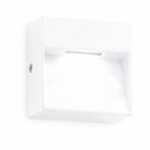 Netlighting Dedra Square Flush LED Outdoor Wall Lamp, White, 160Lm, 3000K, IP65