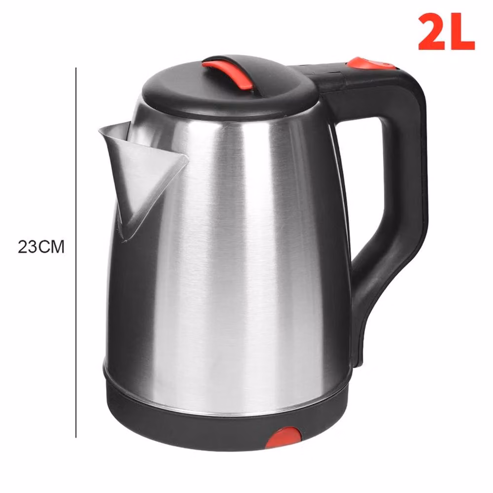 KORVIXA 2L Stainless Steel Electric Kettle, 2200W Fast Boil, Silver – 2