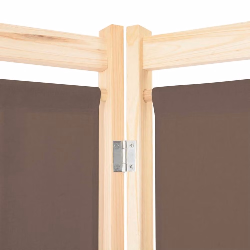 Berkfield Home 3-Panel Brown Fabric Room Divider W/D/H: 120 x 4 x 170 cm – 3