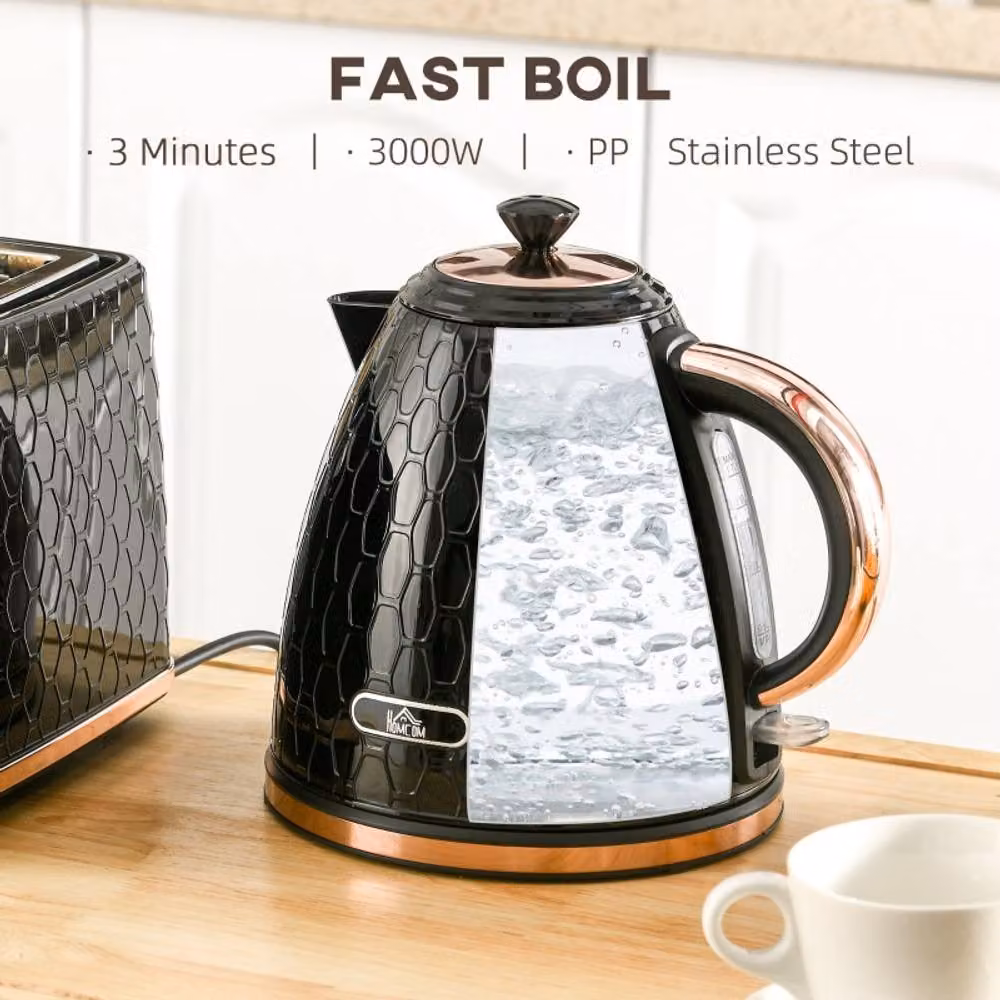 Rolipo Black 1.7 l 3kW Rapid Boil Honeycomb Kettle – 4