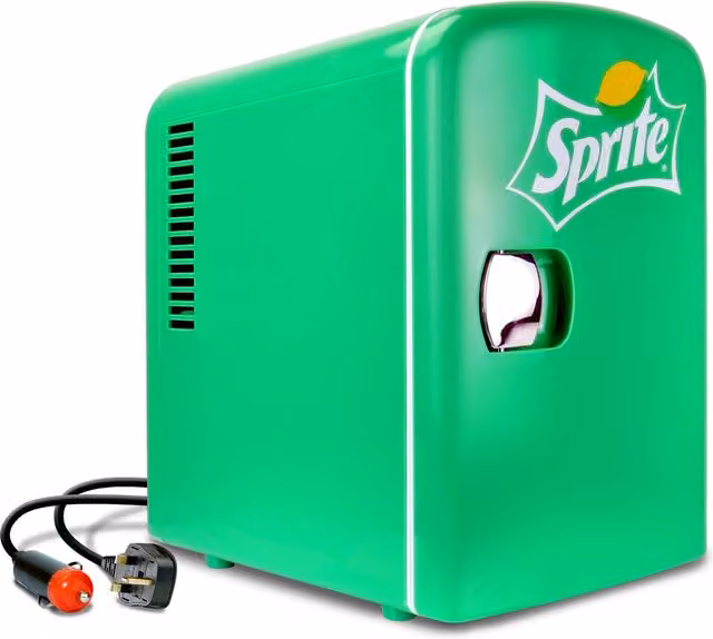 Koolatron Coca Cola Sprite Mini Fridge, 4L Portable Thermoelectric Countertop Cooler in Grey or Green
