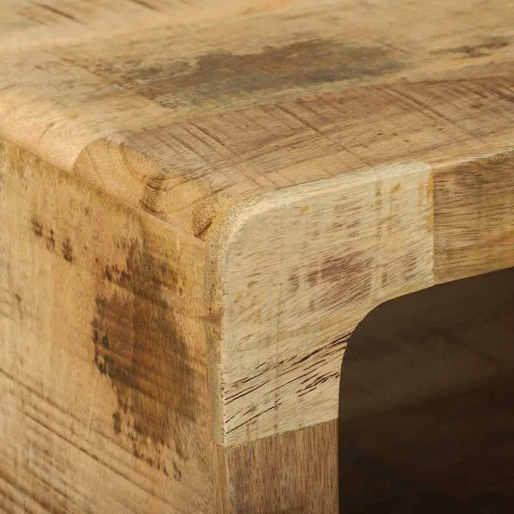 Berkfield Home Brown Mango Wood Coffee Table, W/D/H: 50 x 50 x 35 cm – 2