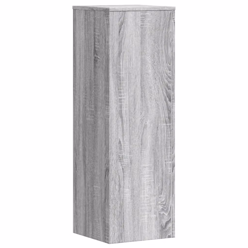 Berkfield Home Set of 2 Modern Grey Sonoma Plant Stands, Engineered Wood, W/D/H: 33 x 33 x 100 cm – 2