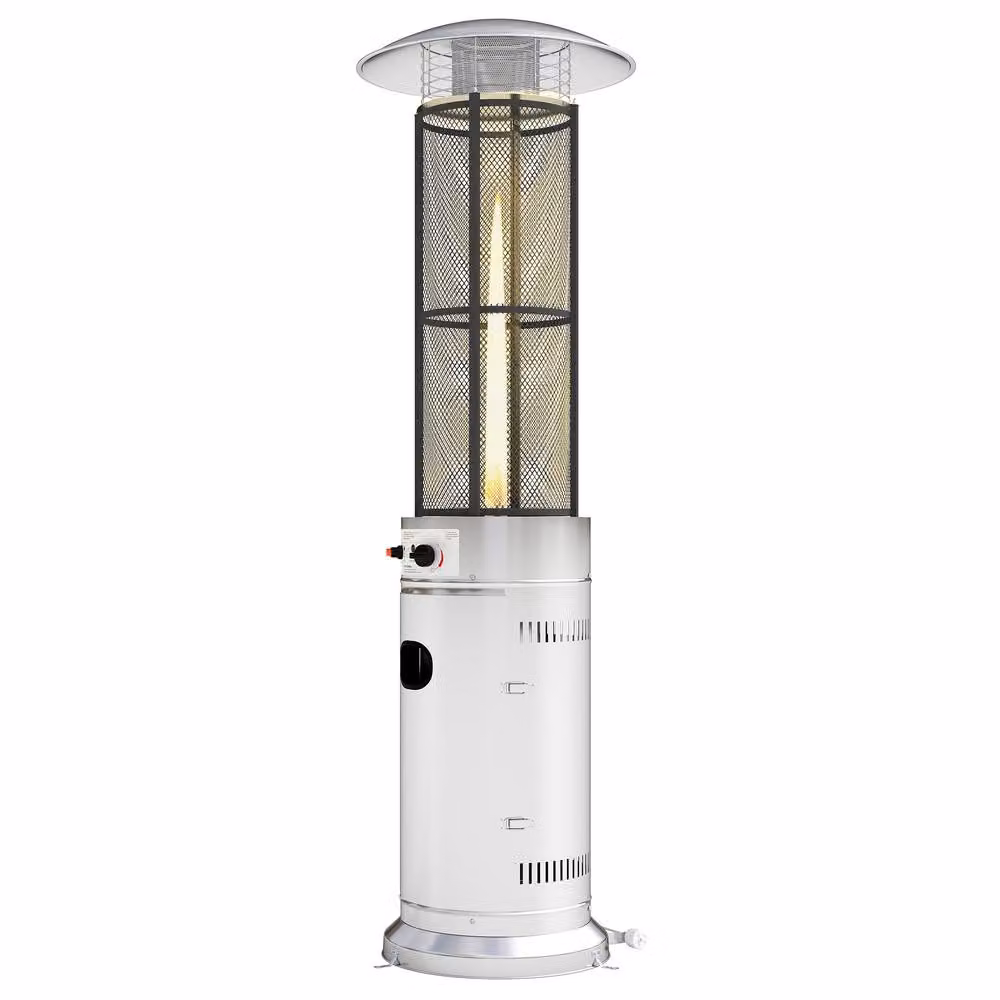 OUTSUNNY 11 kW Propane Patio Heater with Tip-Over Switch, Silver – 2