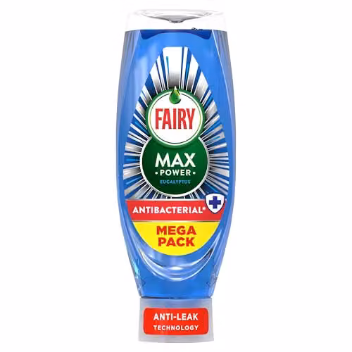 Fairy Max Power Antibacterial Washing Up Liquid Blue 730ml