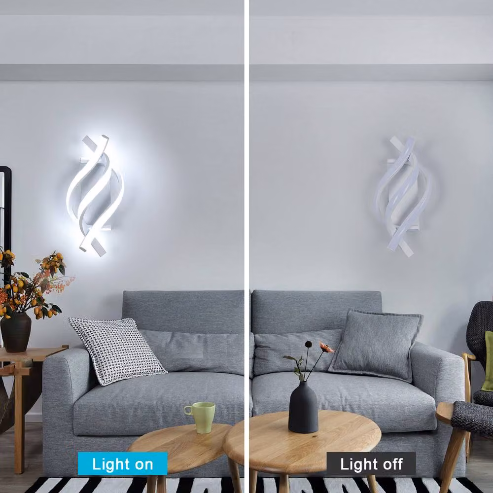 Pheashine Modern LED Wall Light Sconce, 22W, White, 6500K Cool White – 2