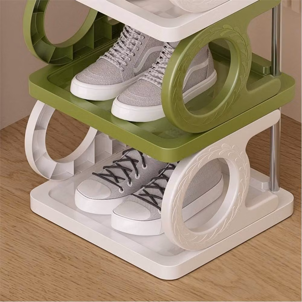 SPETLEK 10 Tier Shoe Rack Stand Slim Tall Footwear Organiser, Multicolour, H 153.5 x W 26.0 x D 24.0 cm – 2