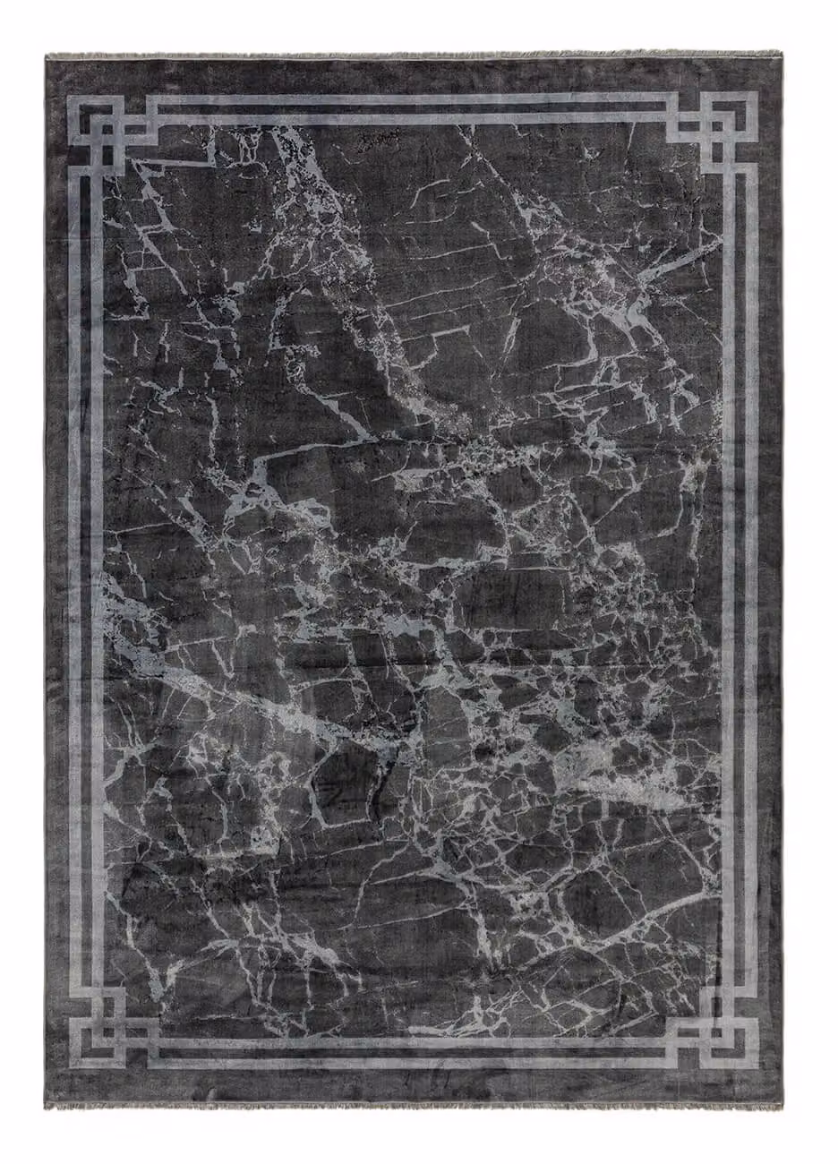 The Rug Shop UK Grey Abstract Modern Polyester Rug with Cotton Backing, W: 200 cm, D: 290 cm – 5