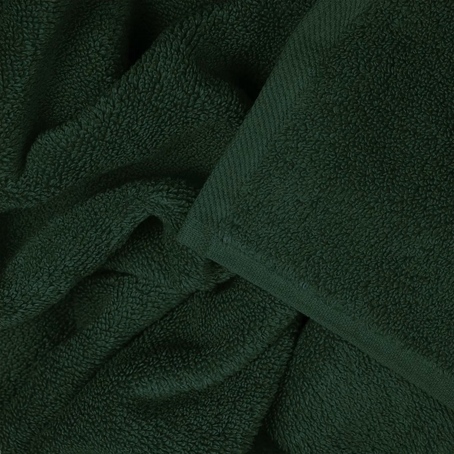 Allure Bath Fashions Pack of 2 Fluffy Egyptian Cotton Towels with Border, Green, W: 70 cm, L: 120 cm – 2