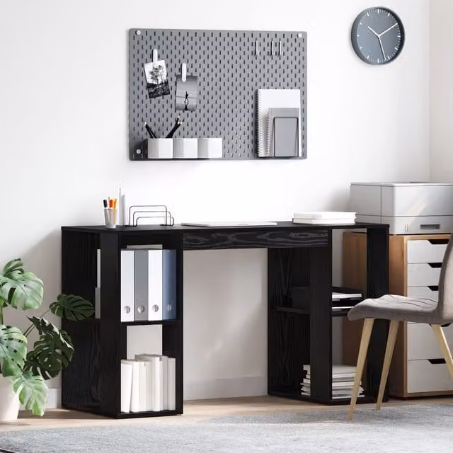 Berkfield Home Black Oak MDF Computer Desk – 1