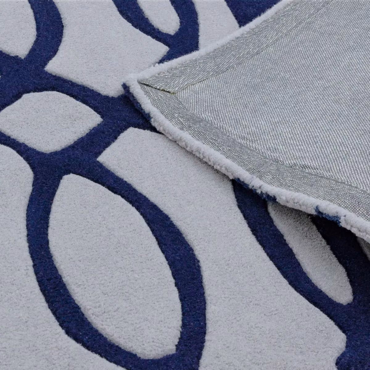 The Rug Shop UK Blue Abstract Handmade Area Rug, W: 160 cm, D: 230 cm – 5