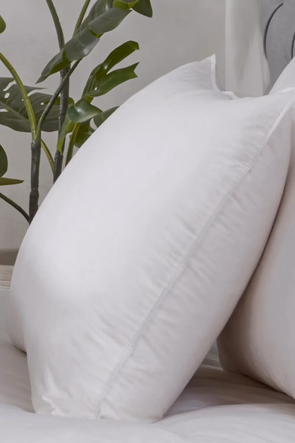 BHS All Natural Duck Feather and Down Pillow Pair in White, Double Size – 2