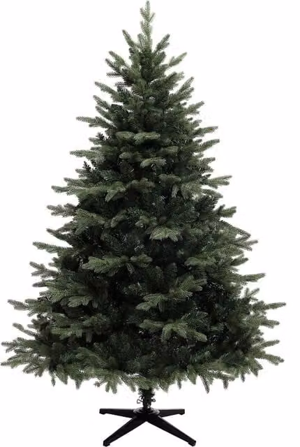 HOMCOM 6ft Artificial Spruce Christmas Tree with 1696 Branch Tips and Foldable Steel Base, Green