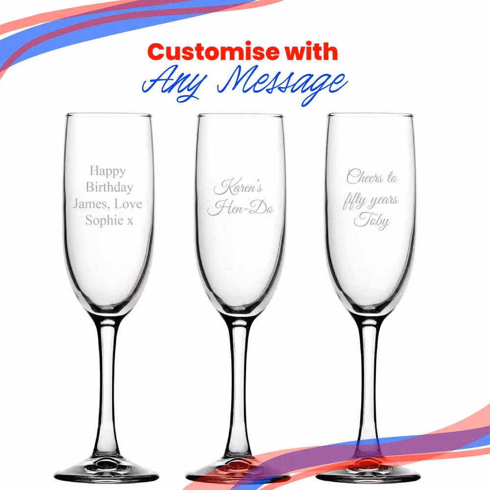 Uniqueful Personalised Imperial Plus Champagne Flute Glass in Transparent – 2