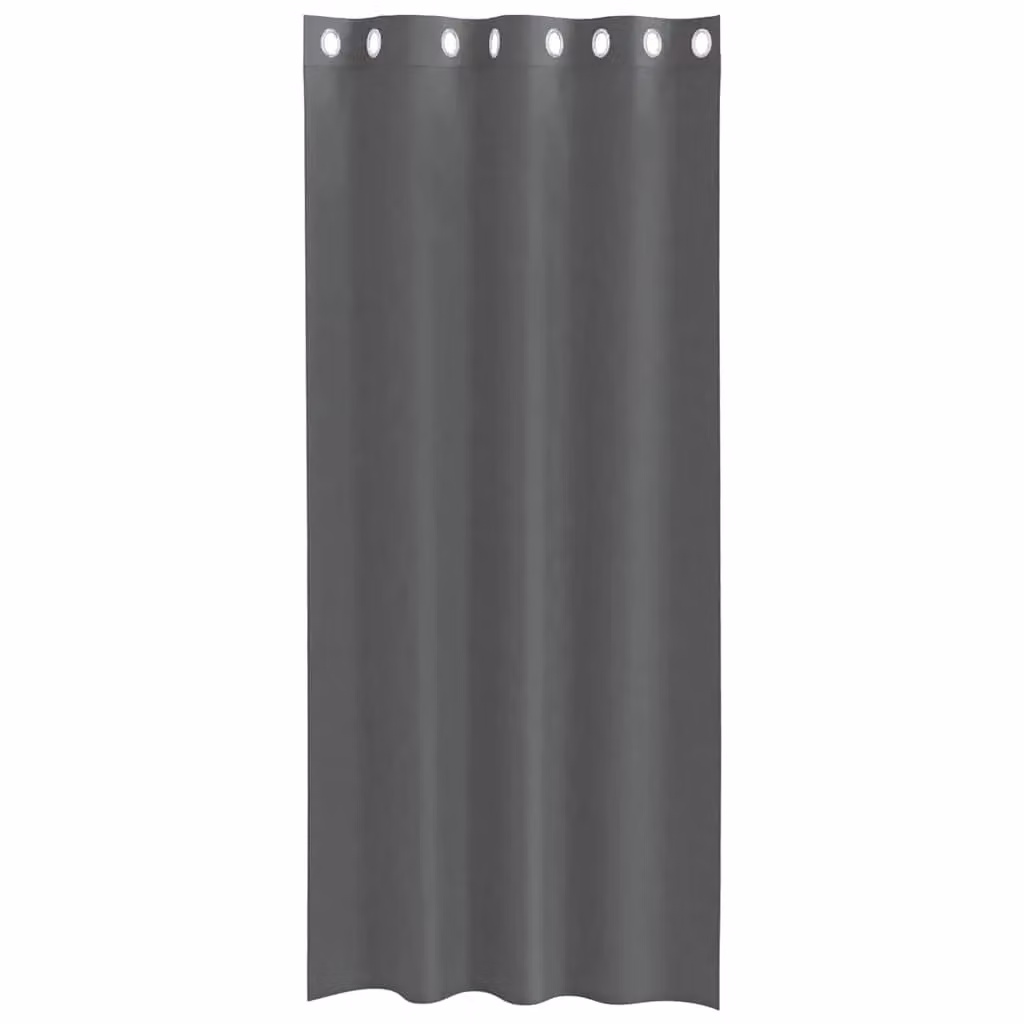 Berkfield Home Grey Voile Fabric Panel Curtains with Eyelets, 2 Pack, W: 140 cm, H: 225 cm – 3