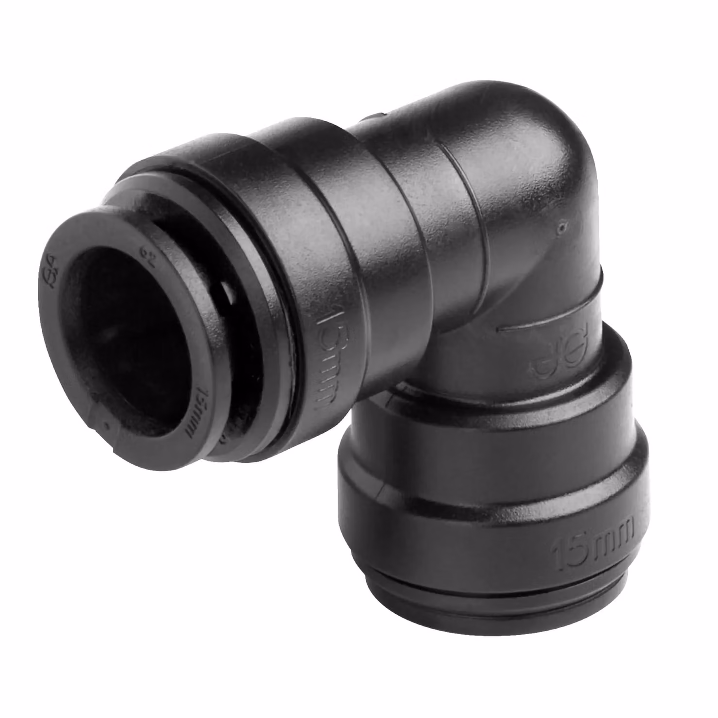 John Guest Black Plastic 12mm Equal Elbow Push Fit Pipe Water Fitting Connector, Pack of 5 – 2