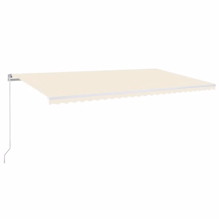 Berkfield Home Manual Retractable Awning with LED, W: 600 cm, D: 300 cm, Beige