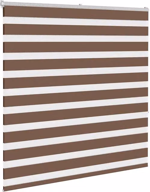 Berkfield Home Elegant Zebra Blind in Brown, W: 145 cm, H: 150 cm