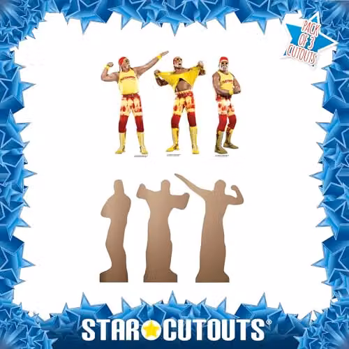 Star Cutouts WWE Hulk Hogan Legend Tabletop Cardboard Cutout, Multicolour, Height: 30 cm – 3