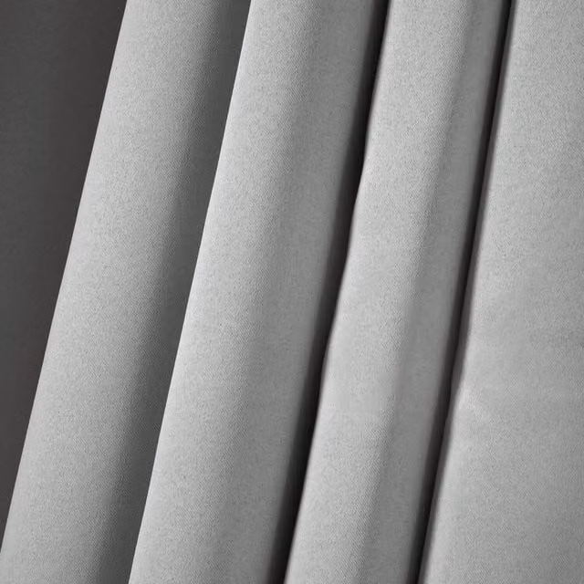 OHS Plain Grey Thermal Blackout Eyelet Curtains