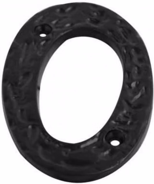 Dzina Antique Oval Door Number in Black