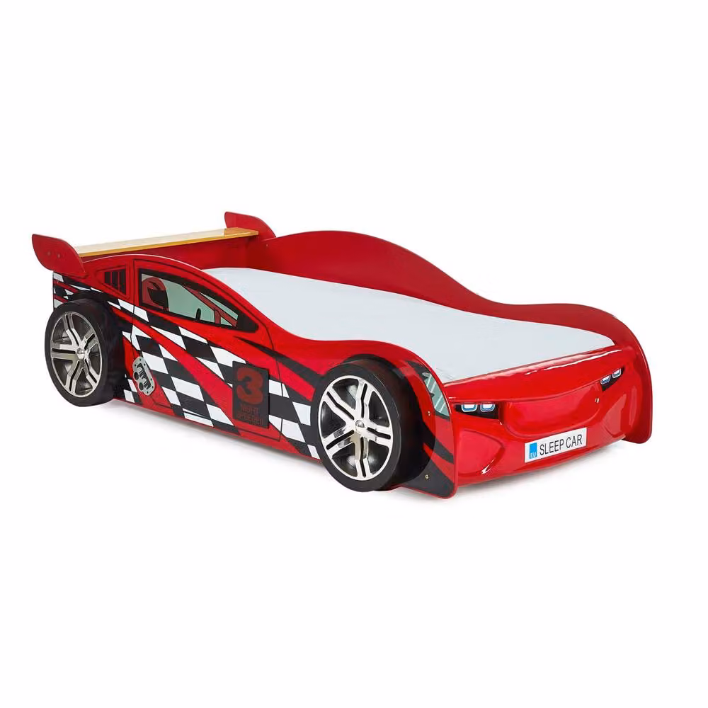 Cheshire Wave Racer Single Bed in Red, W/D/H: 90 x 200 cm – 2