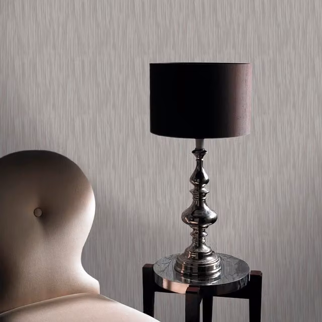 Grandeco Plain Silver Vinyl Wallpaper Roll