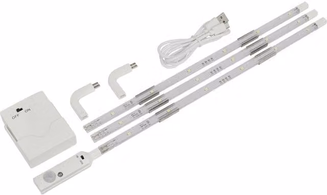 Loops RGB LED Strip Lighting Pack in Multicolour and White with Motion and Dusk Sensors, USB or Battery Powered