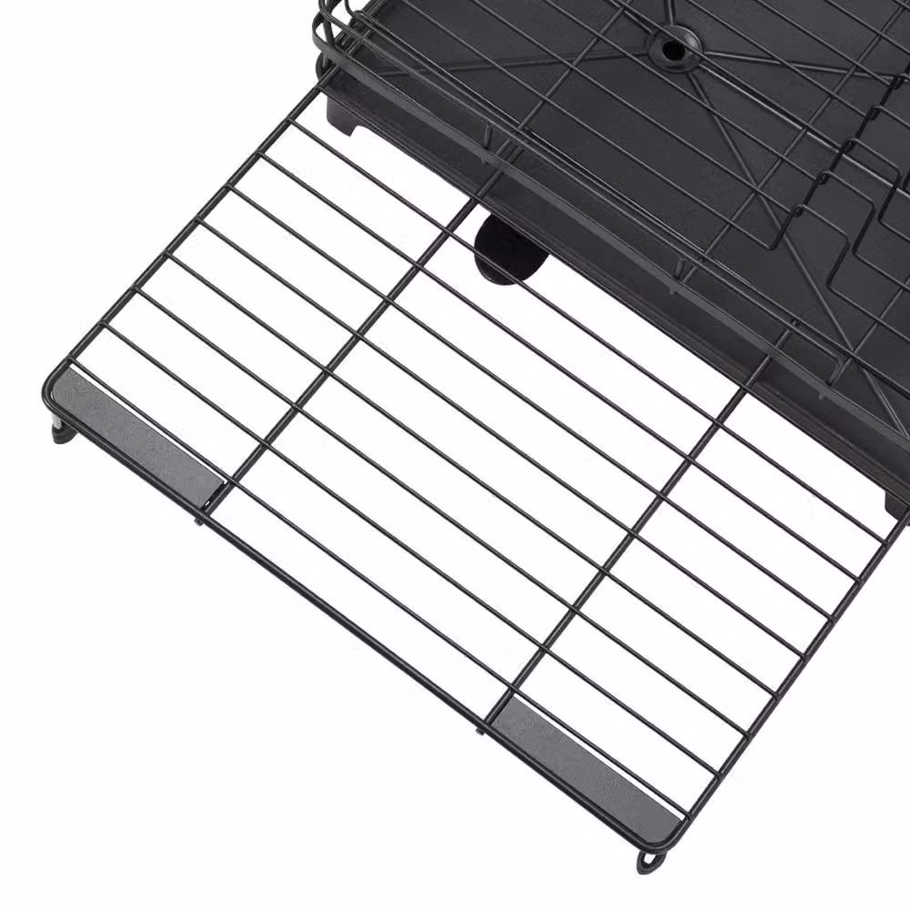 Garden Sanctuary Expandable Metal Dish Drainer with Drip Tray and Cutlery Holder in Black – 6