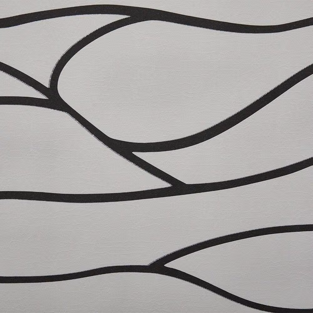 PAWNORA Black and White Striped 3D Embossed Non-Woven Wallpaper, 9.5m Roll – 2