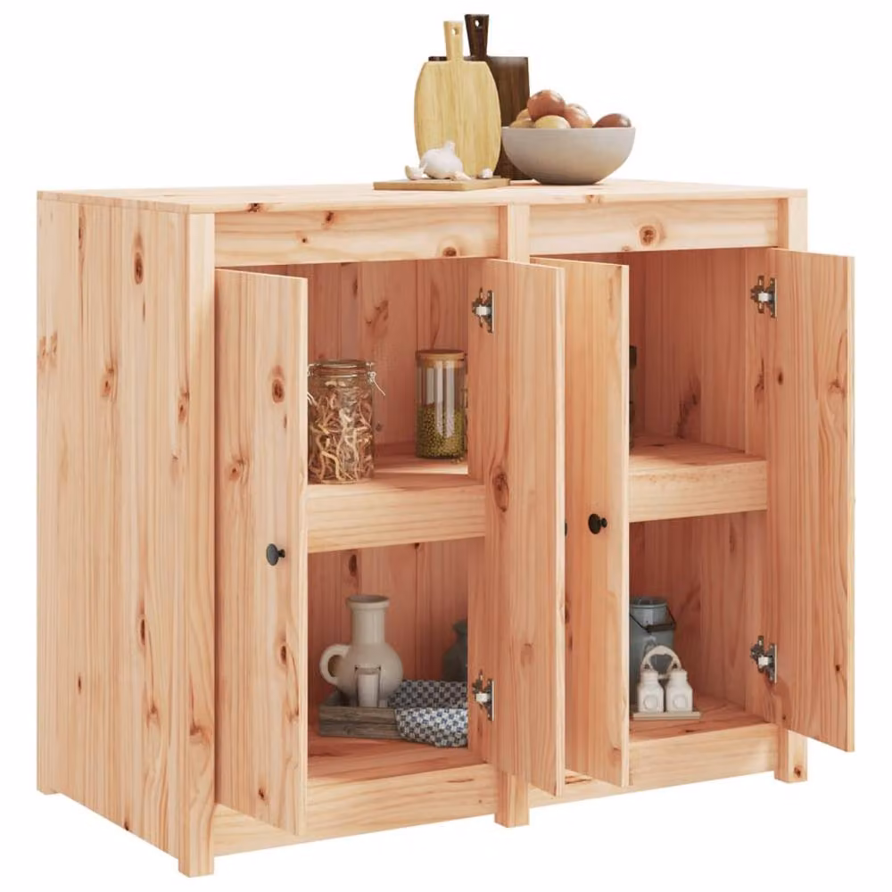 Berkfield Home Rustic Outdoor Kitchen Base Unit in Brown Solid Pine Wood – 2