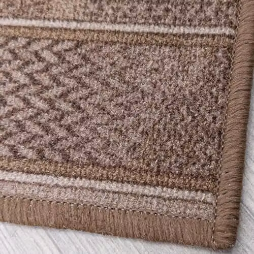 runrug Loop Pile Hallway Runner Rug in Brown, W/D/H: 80 x 150 x 0.54 cm – 4