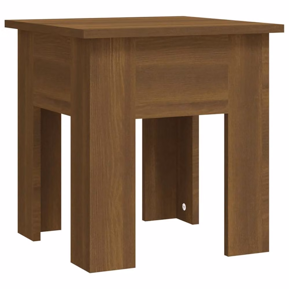 Berkfield Home Modern Square Coffee Table in Brown Oak, W/D/H: 40 x 40 x 42 cm – 2