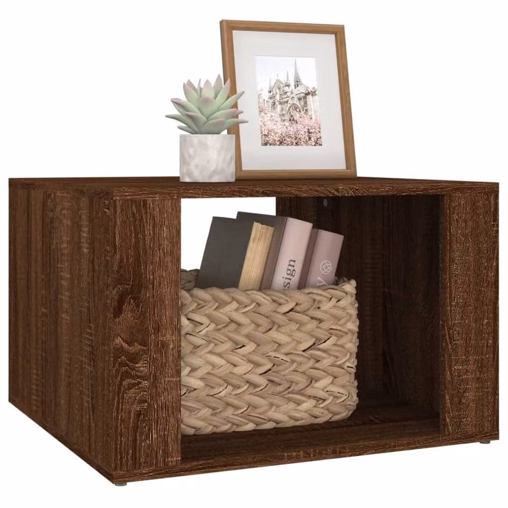 Berkfield Home Brown Oak Bedside Table, W/D/H: 57 x 36 x 57 cm – 3